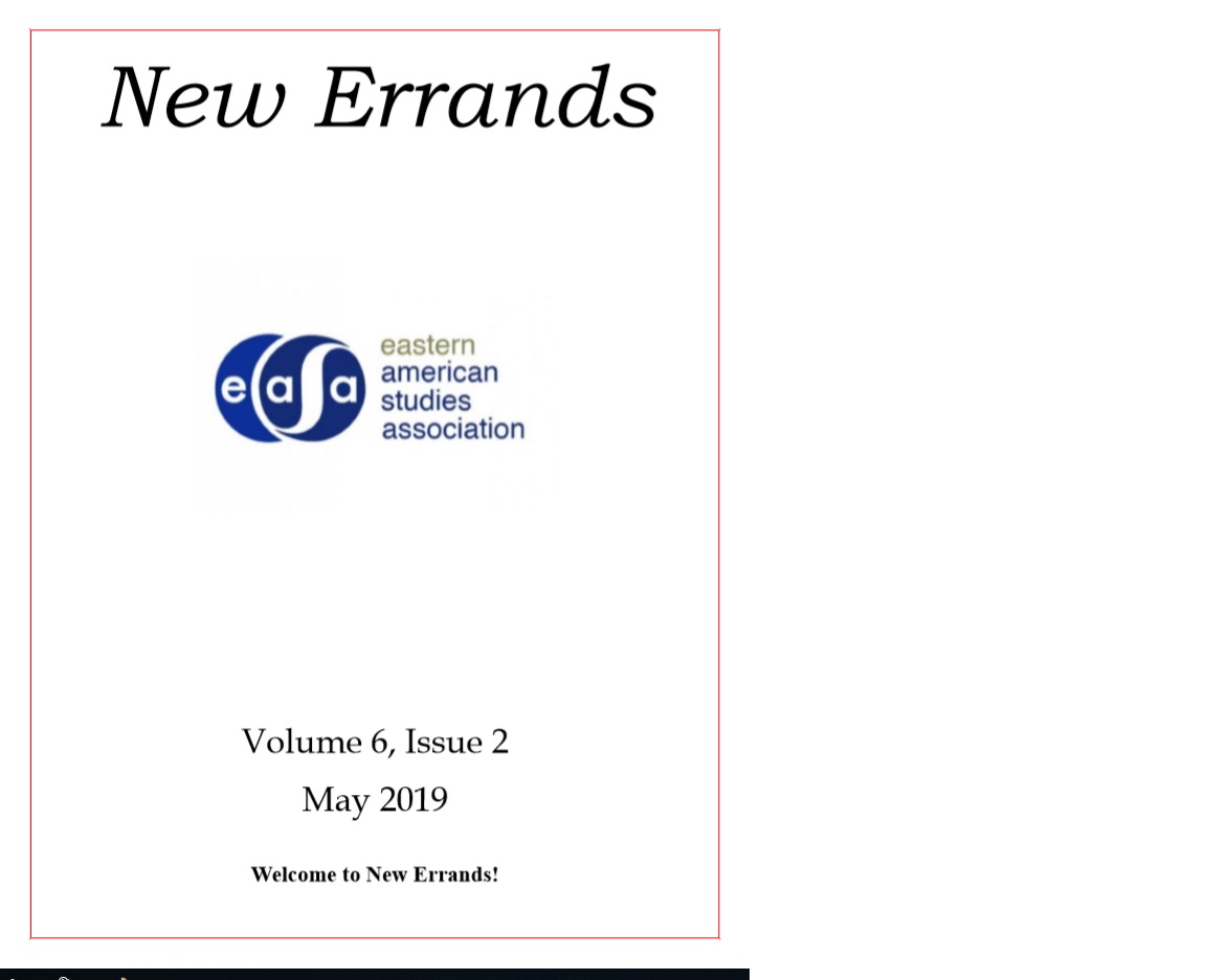 					View New Errands Volume 6, Issue 2 (Spring 2019)
				