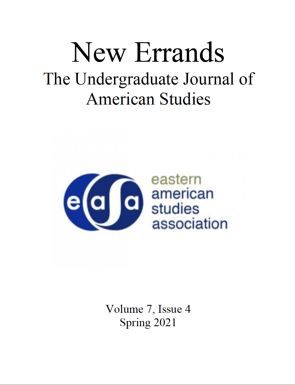 					View New Errands Volume 8, Issue 1 (Spring 2021)
				
